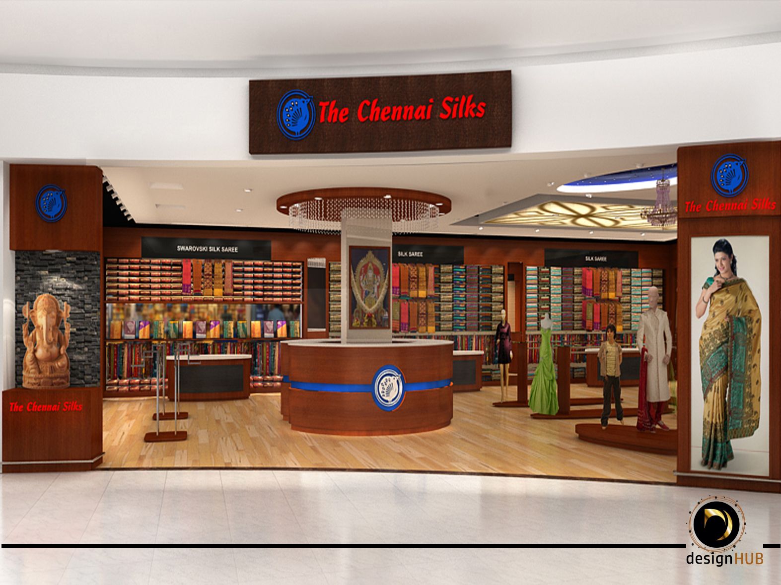 Textile showroom interior design in Kochi 6