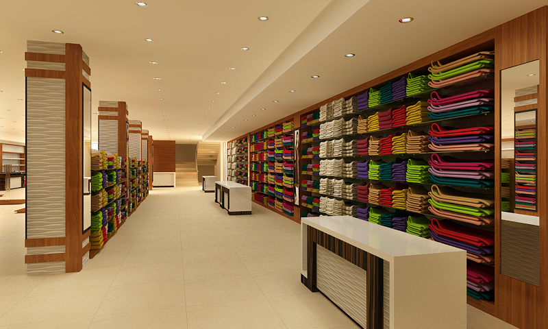 Textile showroom interior design in Kochi 3