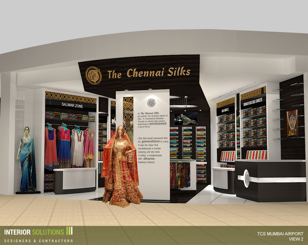Textile showroom interior design in Kochi 4