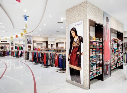 Textile showroom interior design in Kochi 5