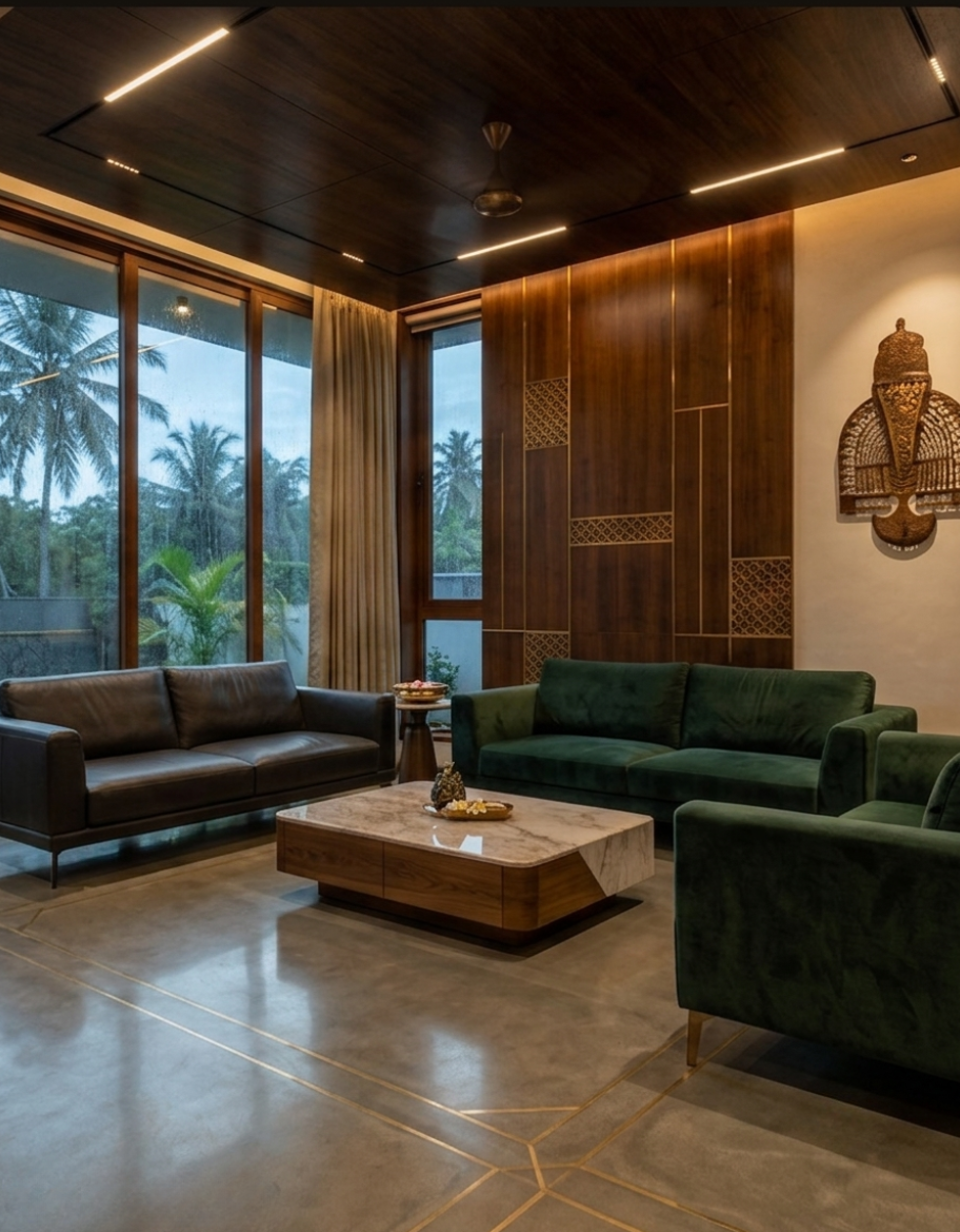 ID Interior Solutions studio interior in Kochi, Kerala